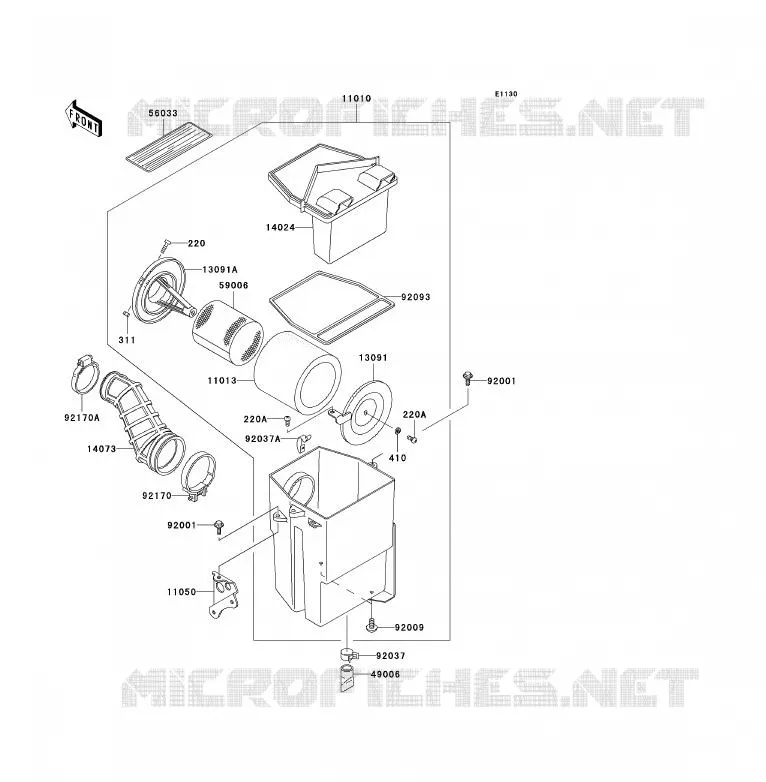 FILTRE A AIR Kawasaki QUAD 300 2006 KLF300  KLF300B6F