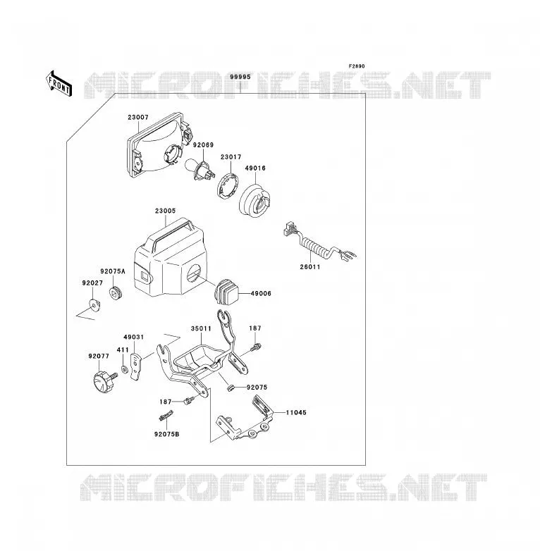 PIECE EN OPTION Kawasaki QUAD 300 2006 KLF300  KLF300B6F
