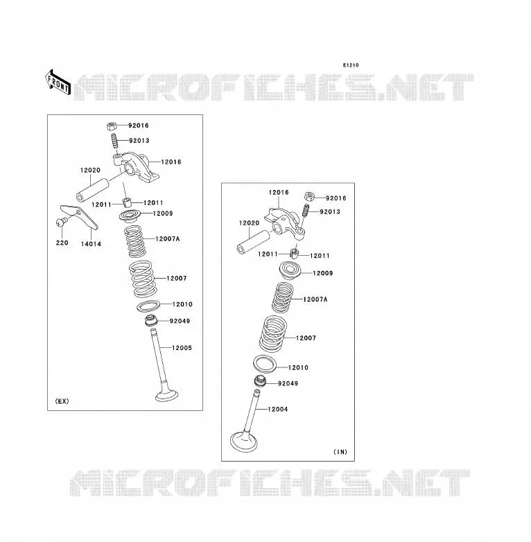 SOUPAPE Kawasaki QUAD 300 2006 KLF300  KLF300B6F