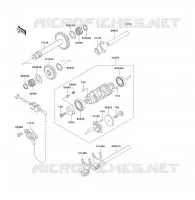 FOURCHETTE/BARRILLET DE SELECTION pour Kawasaki KLF300 1994