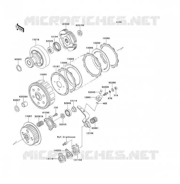 EMBRAYAGE Kawasaki QUAD 300 1994 KLF300  KLF300-B7