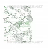 ARBRE DE TRANSMISSION/TRANS.FINALE pour Kawasaki KLF300 1995