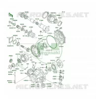 ARBRE DE TRANSMISSION/TRANS.FINALE pour Kawasaki KLF300 1995