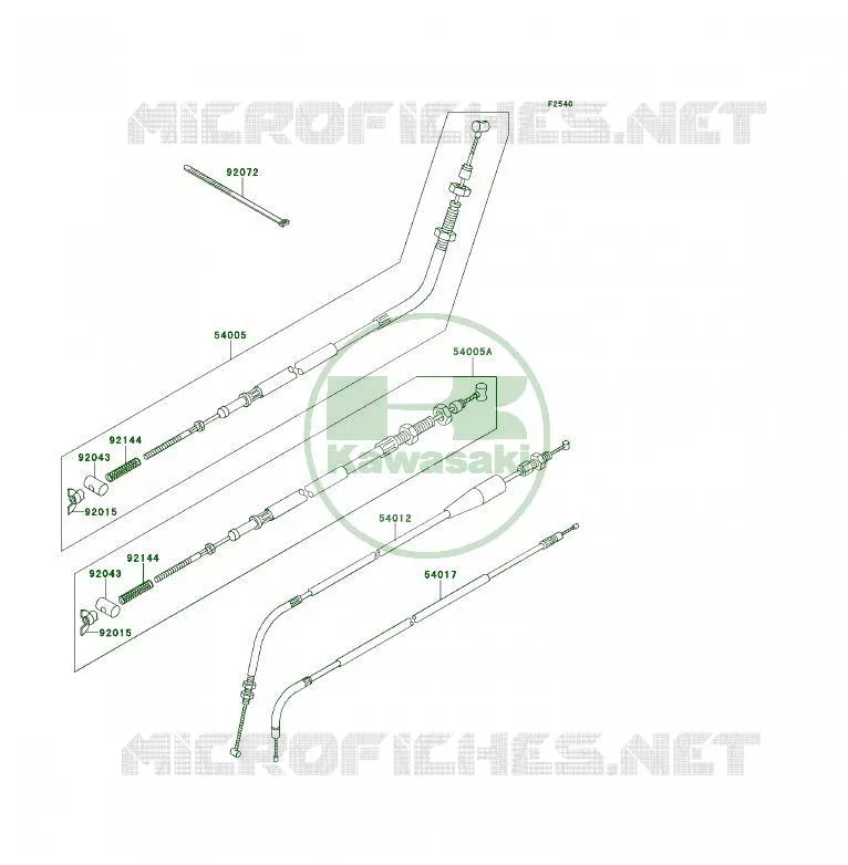 CABLES Kawasaki QUAD 300 1995 KLF300  KLF300-B8