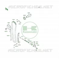 ARBRE A CAME/TENDEUR pour Kawasaki KLF300 1995