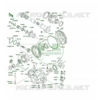 ARBRE DE TRANSMISSION/TRANS.FINALE pour Kawasaki KLF300 1995