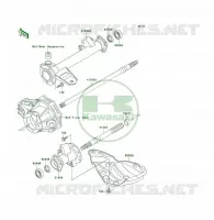 AXE ARRI&Egrave;RE pour Kawasaki KLF300 1996