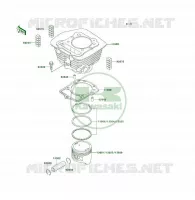 CYLINDRE/PISTON pour Kawasaki KLF300 1996