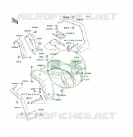 GARDE BOUE AVANT pour Kawasaki KLF300 1996