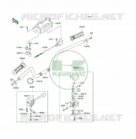 GUIDON pour Kawasaki KLF300 1996