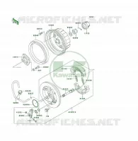 MOYEU ARRIERE pour Kawasaki KLF300 1996