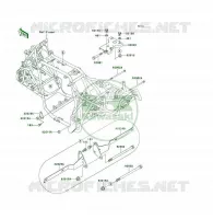 PIECE DE CADRE (COUVERTURE) pour Kawasaki KLF300 1996