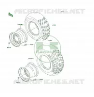 ROUE/PNEUS pour Kawasaki KLF300 1996