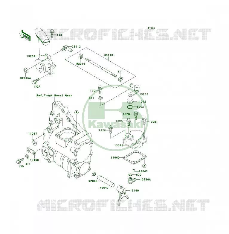 CONTROLE Kawasaki QUAD 300 1989 KLF300 4X4  KLF300-C1