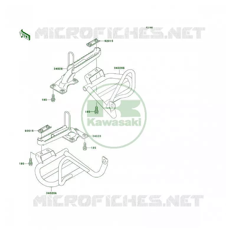 REPOSE PIED Kawasaki QUAD 300 1998 KLF300 4X4  KLF300-C10