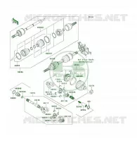 ARBRE DE TRANSMISSION(AVANT) pour Kawasaki KLF300 4X4 1999