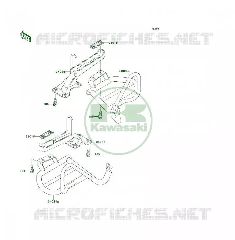REPOSE PIED Kawasaki QUAD 300 1999 KLF300 4X4  KLF300-C11