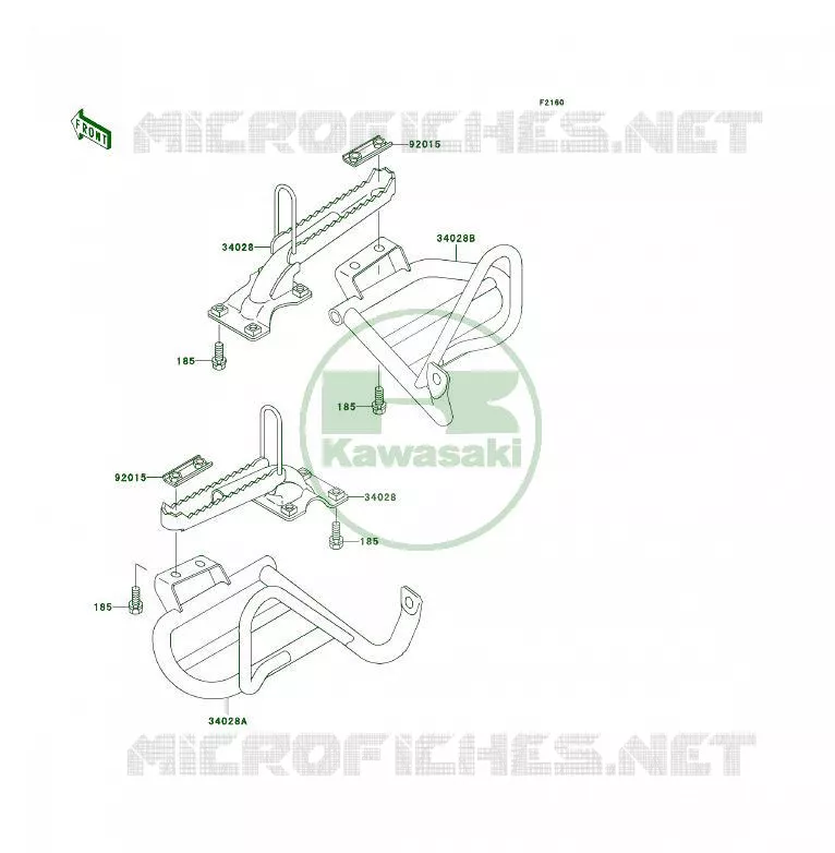 REPOSE PIED Kawasaki QUAD 300 1999 KLF300 4X4  KLF300-C11