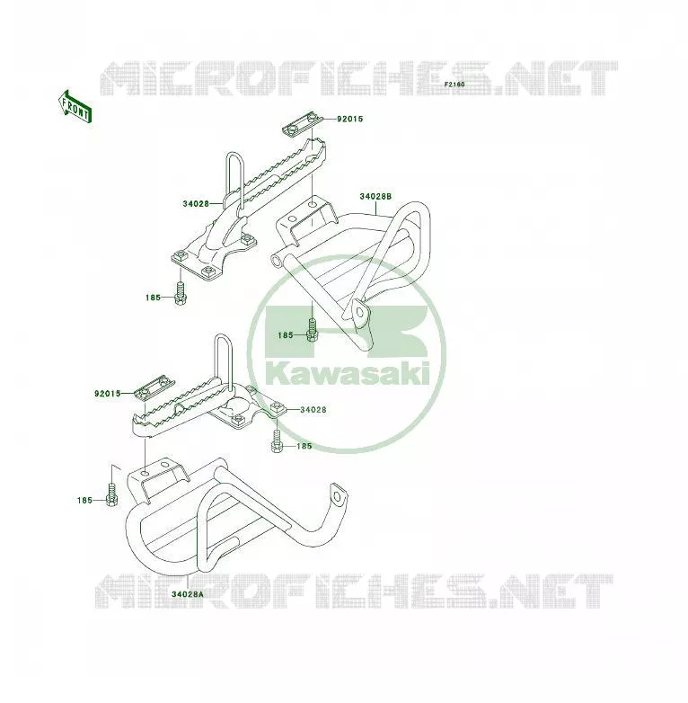 REPOSE PIED Kawasaki QUAD 300 2000 KLF300 4X4  KLF300-C12