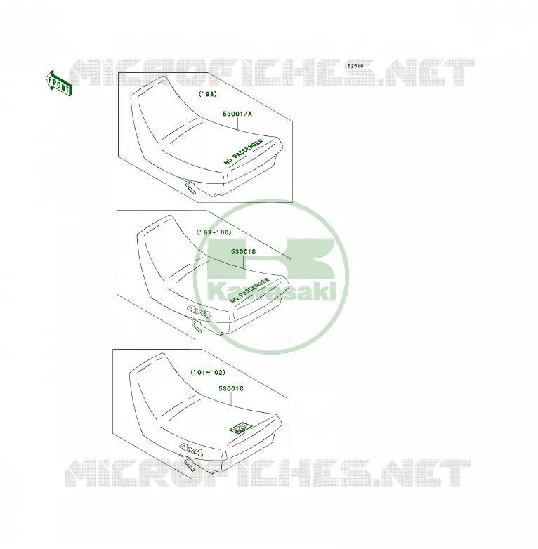 SELLE Kawasaki QUAD 300 2000 KLF300 4X4  KLF300-C12