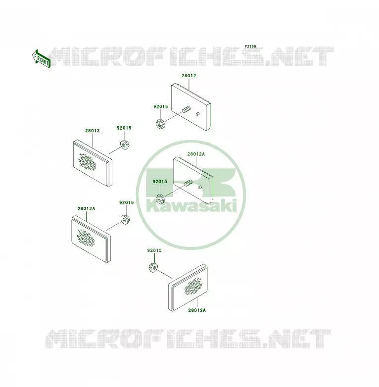 CATADIOPTRES Kawasaki QUAD 300 2000 KLF300 4X4  KLF300-C12