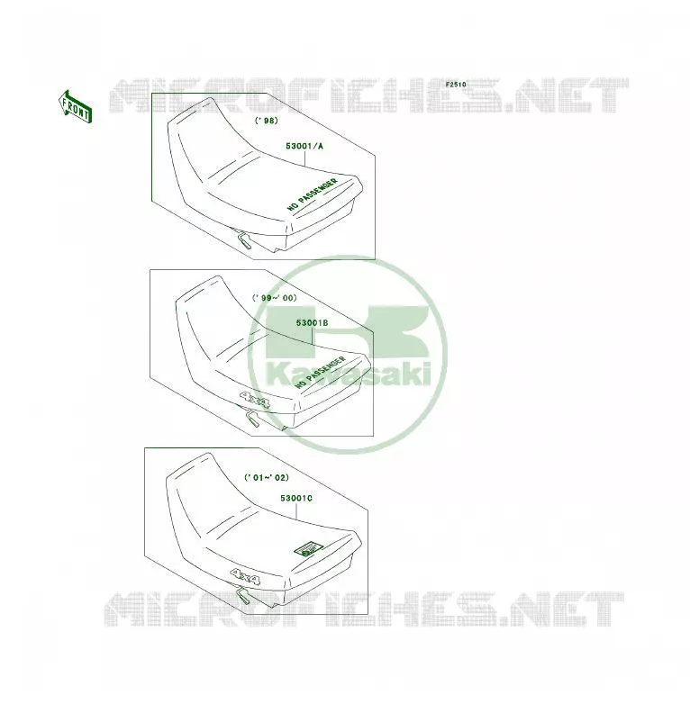 SELLE Kawasaki QUAD 300 2000 KLF300 4X4  KLF300-C12