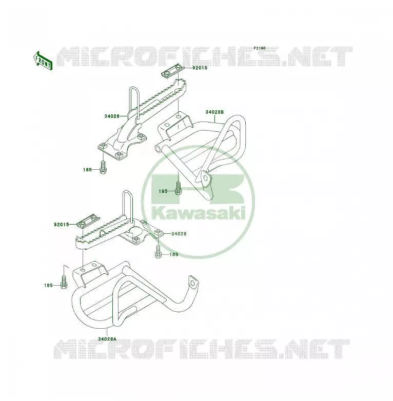 REPOSE PIED Kawasaki QUAD 300 2002 KLF300 4X4  KLF300-C14