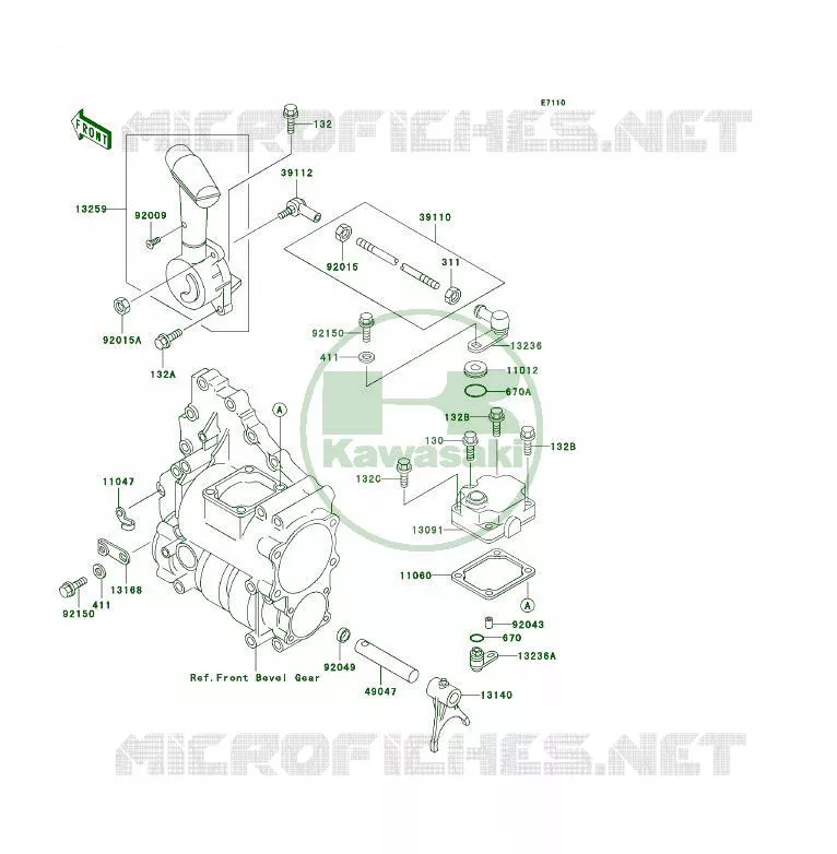 CONTROLE Kawasaki QUAD 300 2002 KLF300 4X4  KLF300-C14