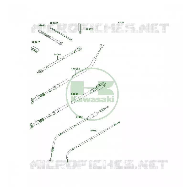 CABLES Kawasaki QUAD 300 2003 KLF300 4X4  KLF300-C15
