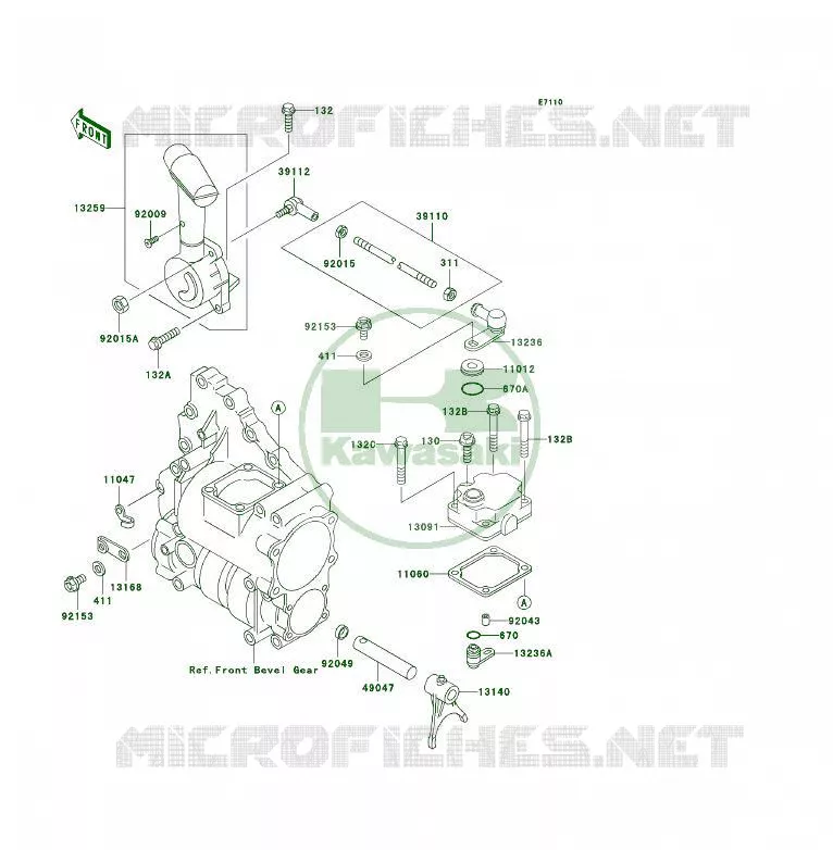 CONTROLE Kawasaki QUAD 300 2003 KLF300 4X4  KLF300-C15