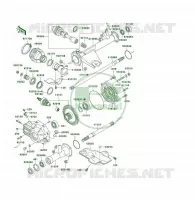 ARBRE DE TRANSMISSION(ARRI&Egrave;RE) pour Kawasaki KLF300 4X4 2003
