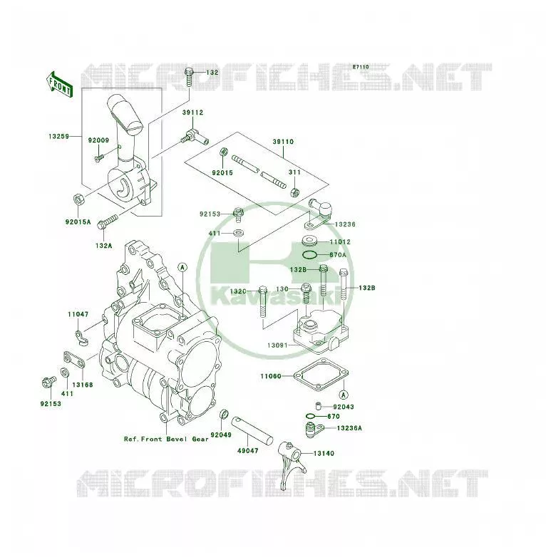 CONTROLE Kawasaki QUAD 300 2004 KLF300 4X4  KLF300-C16