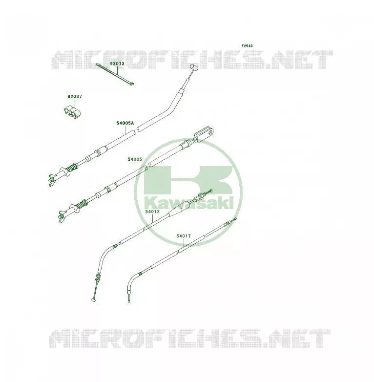 CABLES Kawasaki QUAD 300 2004 KLF300 4X4  KLF300-C16