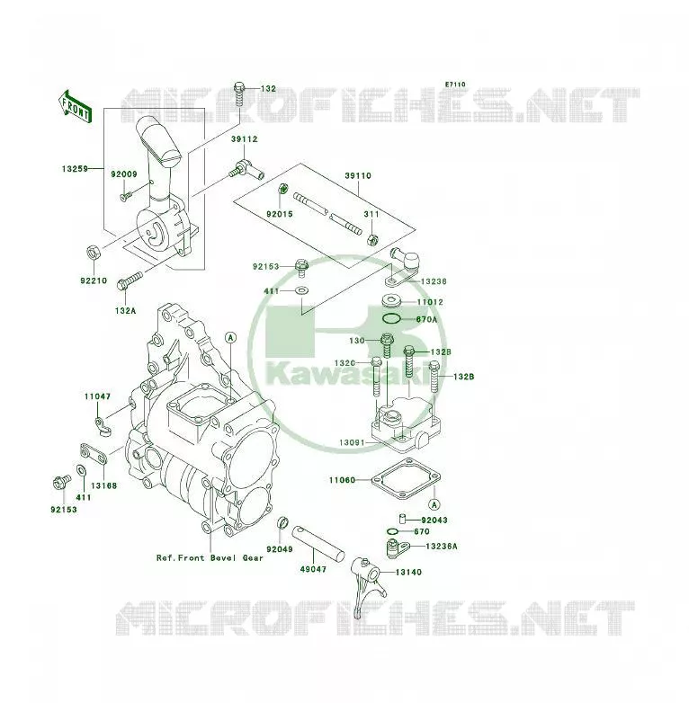 CONTROLE Kawasaki QUAD 300 2004 KLF300 4X4  KLF300-C16