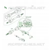 ARBRE DE TRANSMISSION(AVANT) pour Kawasaki KLF300 4X4 1990