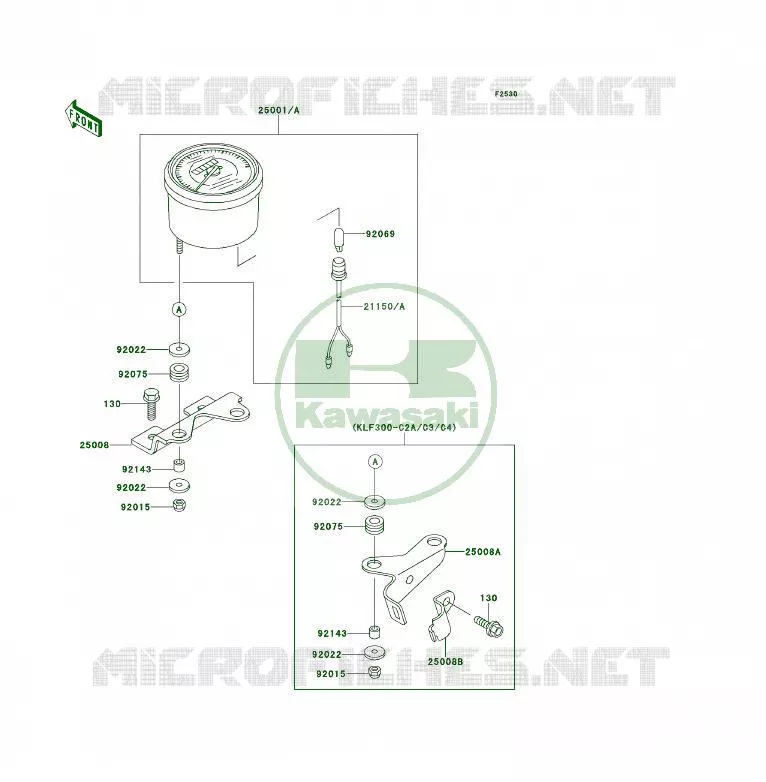 COMPTEURS Kawasaki QUAD 300 1990 KLF300 4X4  KLF300-C2