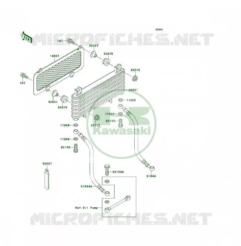 RADIATEUR Kawasaki QUAD 300 1990 KLF300 4X4  KLF300-C2