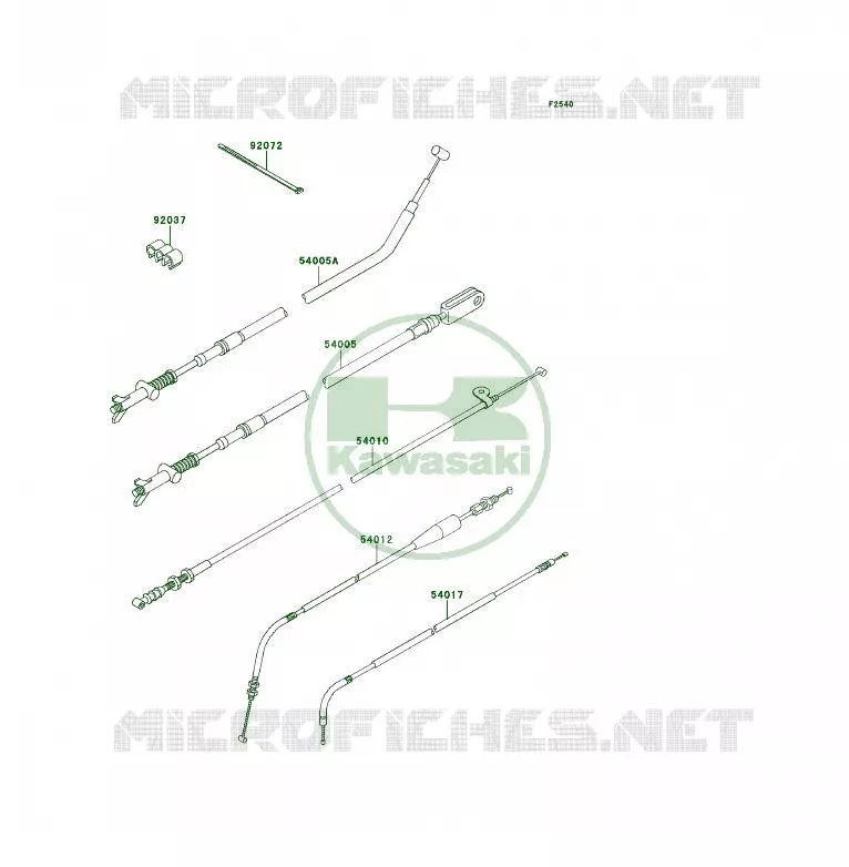 CABLES Kawasaki QUAD 300 1992 KLF300 4X4  KLF300-C4