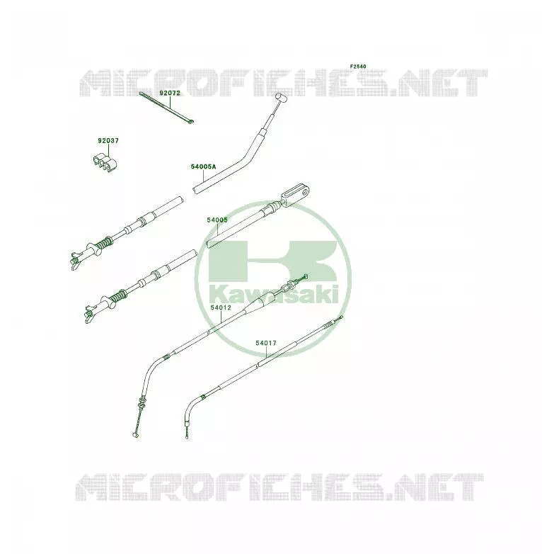 CABLES Kawasaki QUAD 300 1993 KLF300 4X4  KLF300-C5