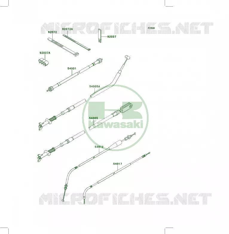 CABLES Kawasaki QUAD 300 1993 KLF300 4X4  KLF300-C5