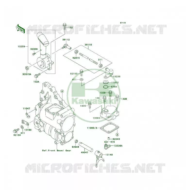 CONTROLE Kawasaki QUAD 300 1993 KLF300 4X4  KLF300-C5