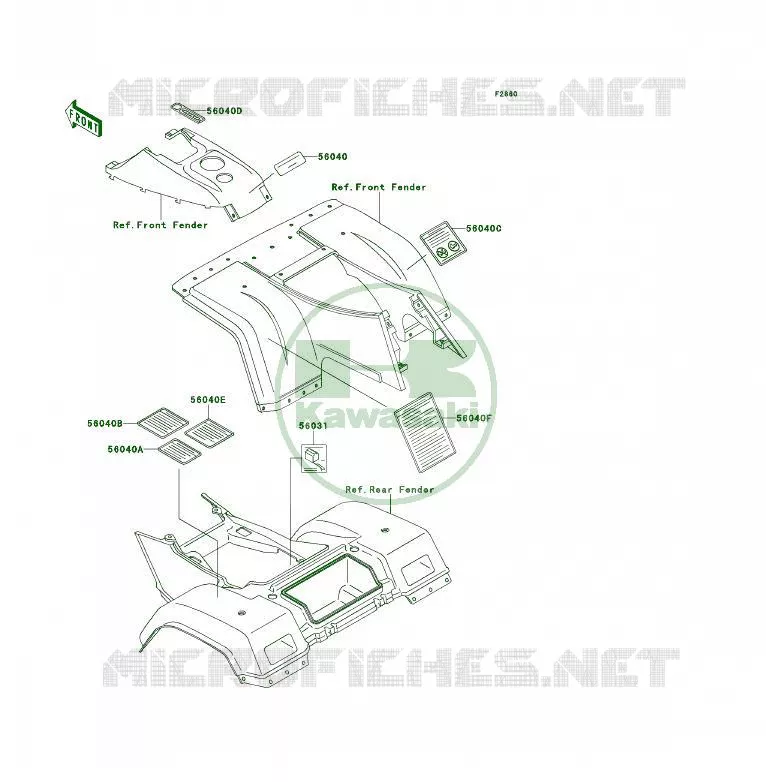 LABEL Kawasaki QUAD 300 1994 KLF300 4X4  KLF300-C6