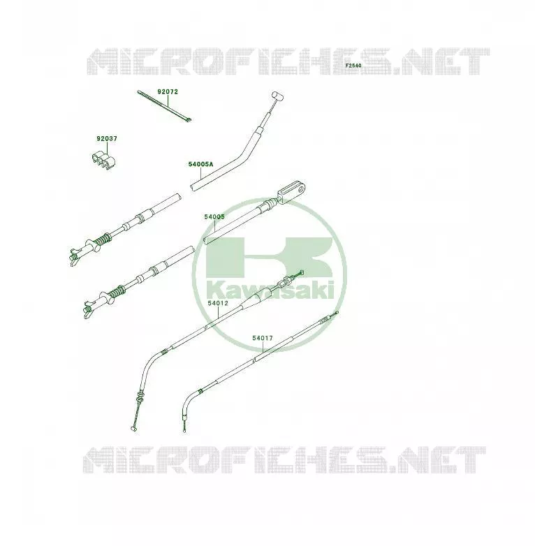 CABLES Kawasaki QUAD 300 1994 KLF300 4X4  KLF300-C6