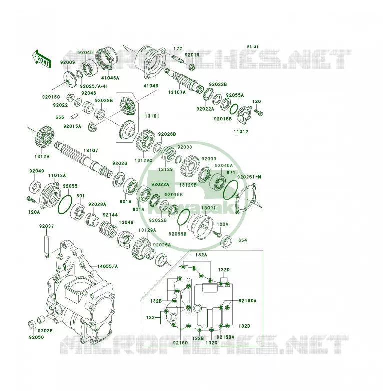 PIGNON CONIQUE AVANT Kawasaki QUAD 300 1994 KLF300 4X4  KLF300-C6
