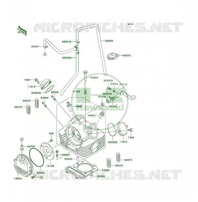 CULASSE Kawasaki QUAD 300 2006 KLF300 4X4  KLF300C6F
