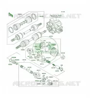 ARBRE DE TRANSMISSION(AVANT) pour Kawasaki KLF300 4X4 1995