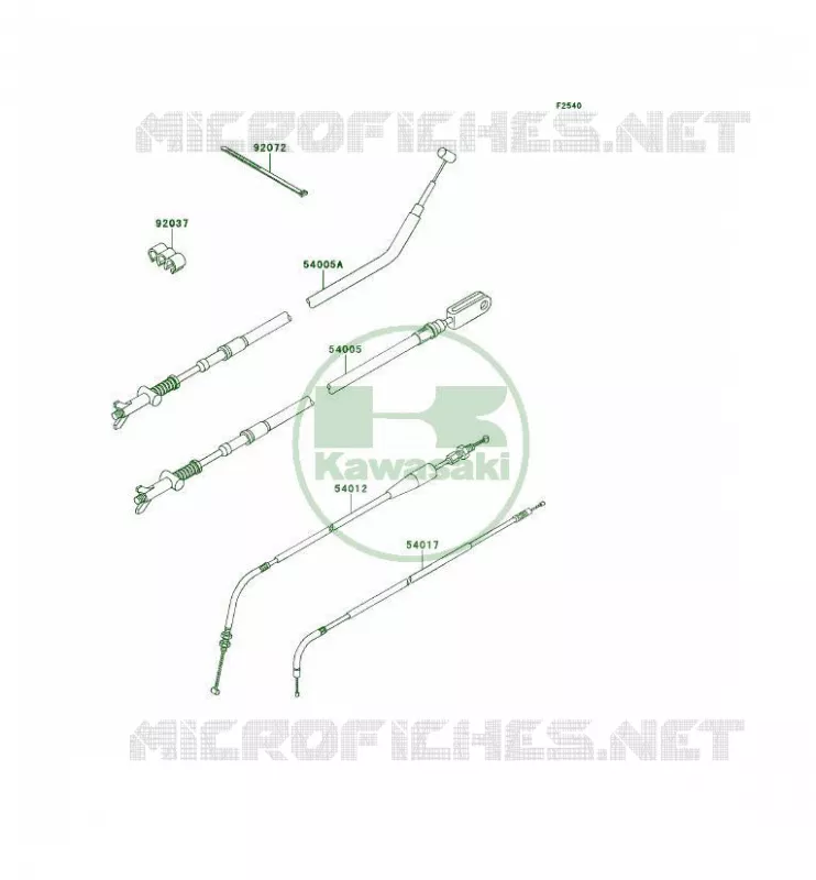 CABLES Kawasaki QUAD 300 1995 KLF300 4X4  KLF300-C7
