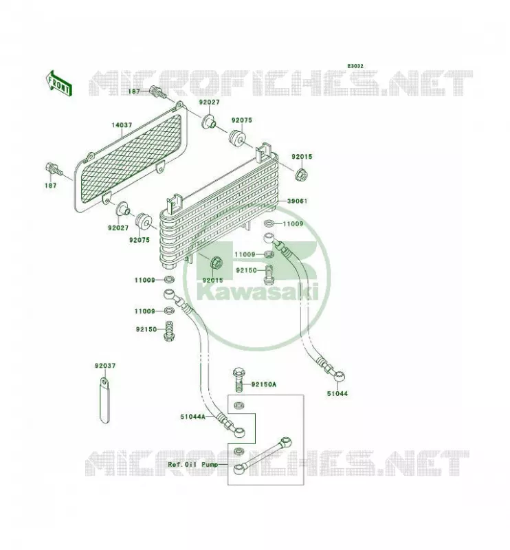 RADIATEUR Kawasaki QUAD 300 1995 KLF300 4X4  KLF300-C7