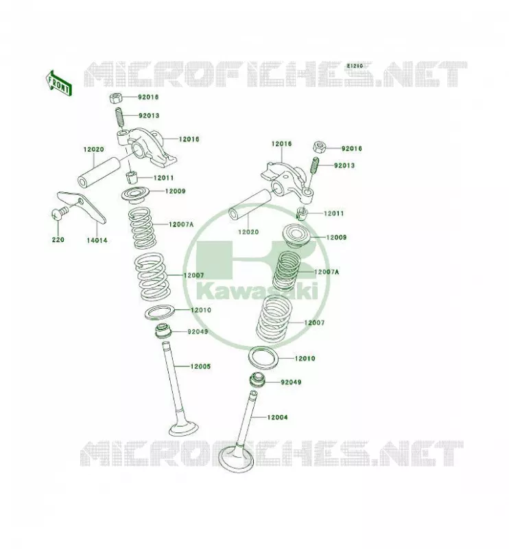 SOUPAPE Kawasaki QUAD 300 1995 KLF300 4X4  KLF300-C7