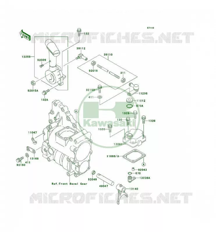 CONTROLE Kawasaki QUAD 300 1995 KLF300 4X4  KLF300-C7A
